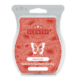 Scentsy Poppy Fields Wax Bar New Floral Fig Rose Spring Fragrance Melt